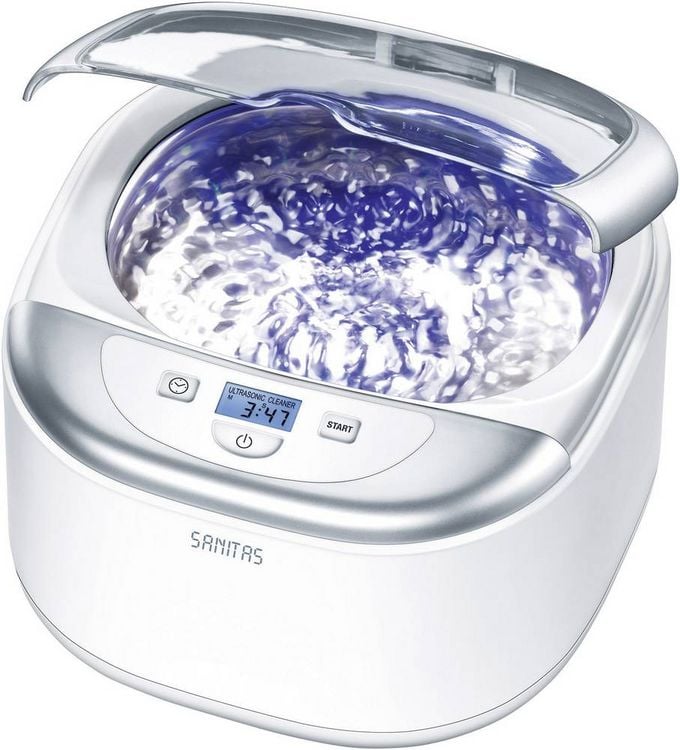 Produktbild: Sanitas Ultraschallreiniger SUR 42 550 ml Sanitas 609.10 Leistungsaufnahme (max.) (Details) 50 W Geh&auml;use-Material Kunststoff Ultraschall Reinigung