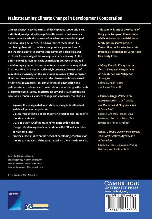 Produktbild: Mainstreaming Climate Change in Development Cooperation