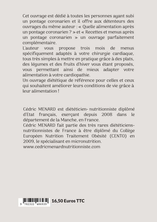 Produktbild: Menus d'hiver adapt&eacute;s au pontage coronarien.