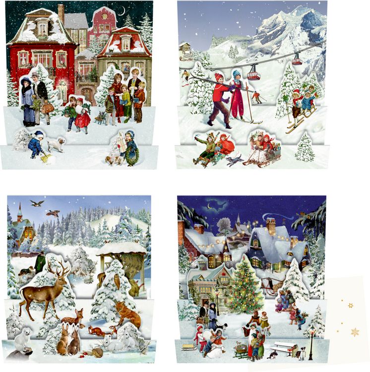 Produktbild: Mini-Adventskalender &ndash; Nostalgische Winterwelten