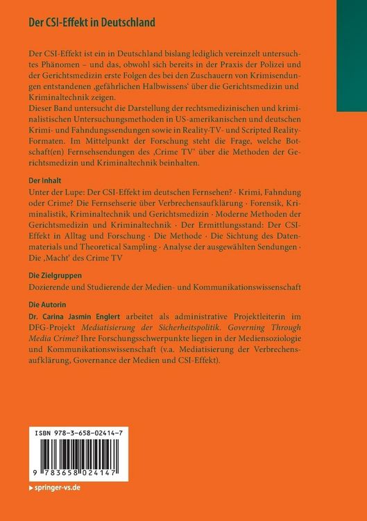 Produktbild: Der CSI-Effekt in Deutschland