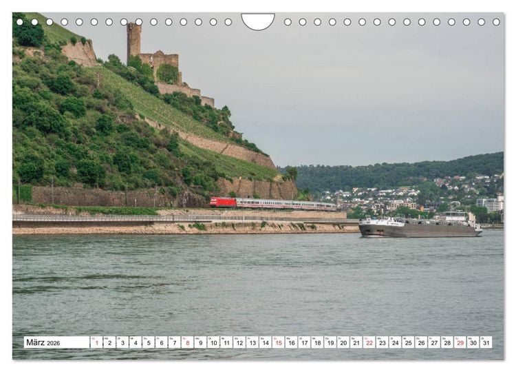 Produktbild: Eisenbahn an Rhein und Mosel 2026 (Wandkalender 2026 DIN A4 quer), CALVENDO Monatskalender