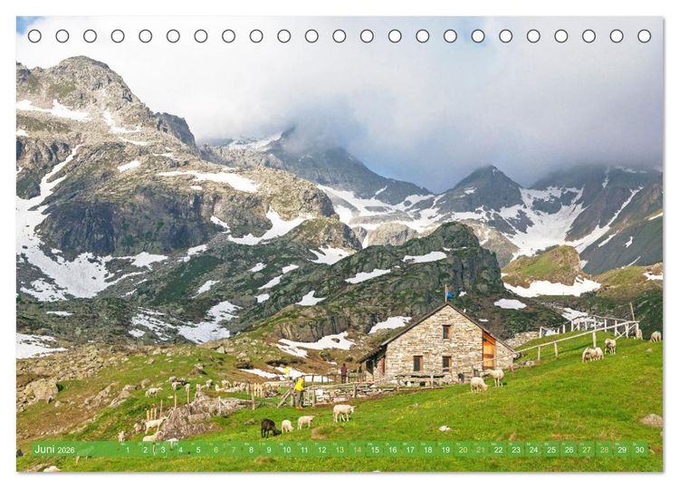 Produktbild: Wunderbares Tessin: Mediterranes Klima und italienisches Flair (Tischkalender 2026 DIN A5 quer), CALVENDO Monatskalender
