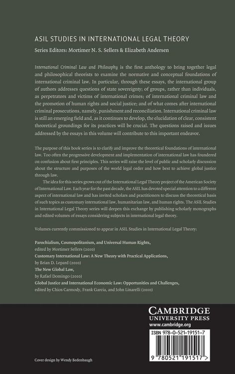 Produktbild: International Criminal Law and Philosophy