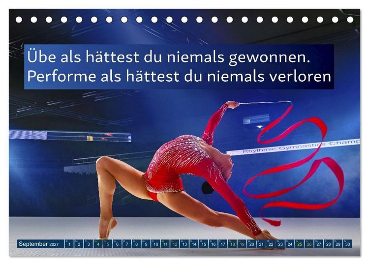 Produktbild: St&auml;rker als gestern &ndash; Sportliche Motivation in Bildern und Spr&uuml;chen (Tischkalender 2027 DIN A5 quer), CALVENDO Monatskalender