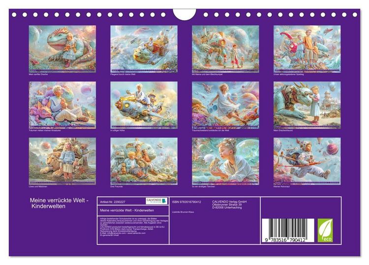 Produktbild: Meine verr&uuml;ckte Welt - Kinderwelten (Wandkalender 2027 DIN A4 quer), CALVENDO Monatskalender