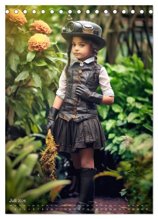 Produktbild: Steampunk Kinderwelt (Tischkalender 2026 DIN A5 hoch), CALVENDO Monatskalender