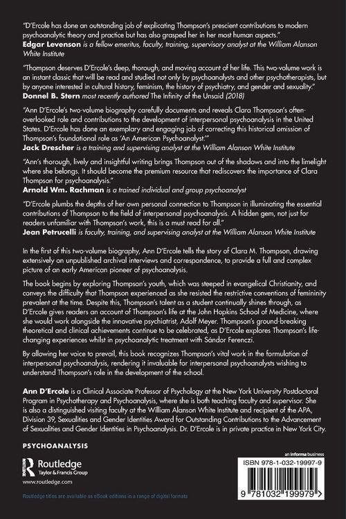 Produktbild: Clara M. Thompson's Early Years and Professional Awakening
