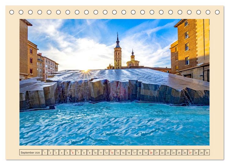 Produktbild: Zauberhaftes Saragossa (Tischkalender 2026 DIN A5 quer), CALVENDO Monatskalender