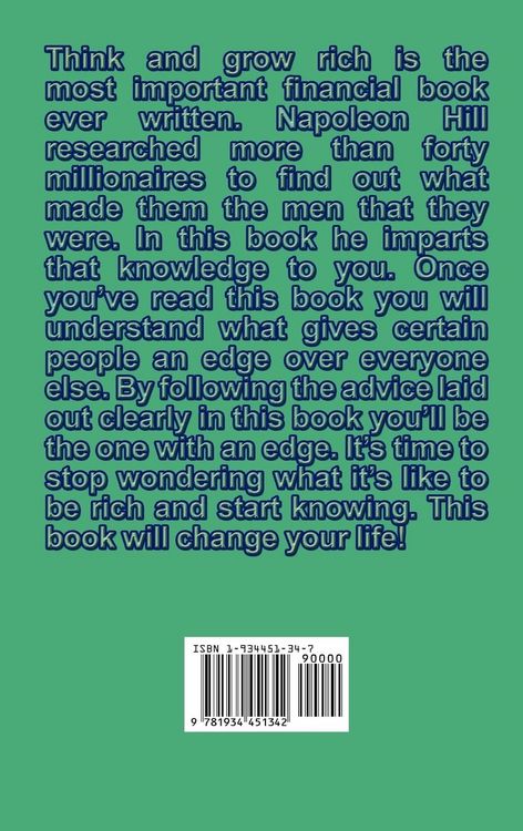 Produktbild: Think and Grow Rich - The Classic Principles of Success, Achievement, and Financial Independence