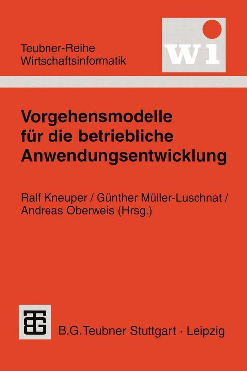Produktbild: Vorgehensmodelle f&uuml;r die betriebliche Anwendungsentwicklung