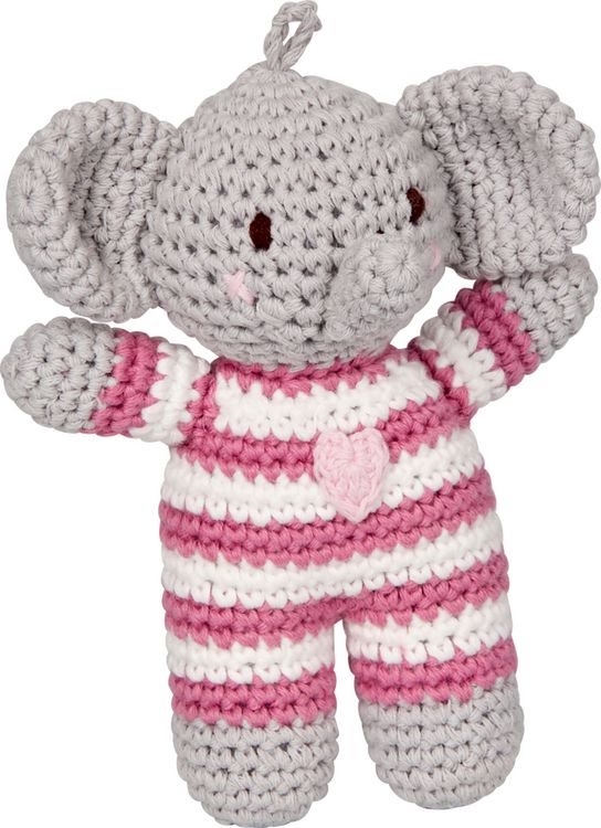 Produktbild: H&auml;kel-Rassel Elefant, rosa - BabyGl&uuml;ck