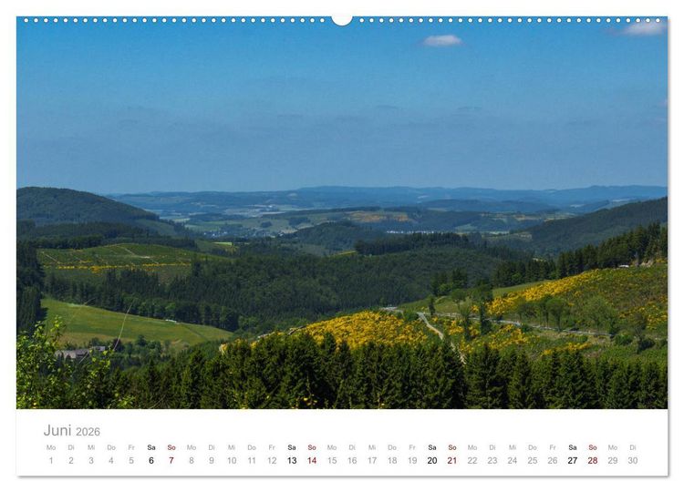Produktbild: Sauerl&auml;nder Berge (hochwertiger Premium Wandkalender 2026 DIN A2 quer), Kunstdruck in Hochglanz