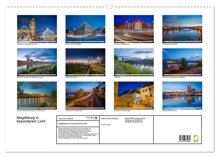 Produktbild: Magdeburg in besonderem Licht (Wandkalender 2027 DIN A2 quer), CALVENDO Monatskalender