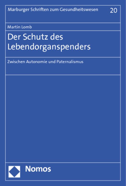 Produktbild: Der Schutz des Lebendorganspenders