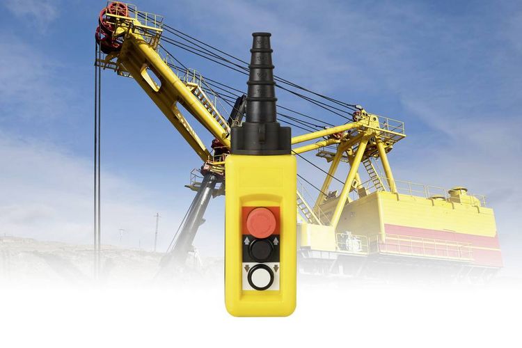 Produktbild: TRU COMPONENTS TC-13599160 TC-A2713 H&auml;ngetaster mit NOT-Aus-Schalter 1St.