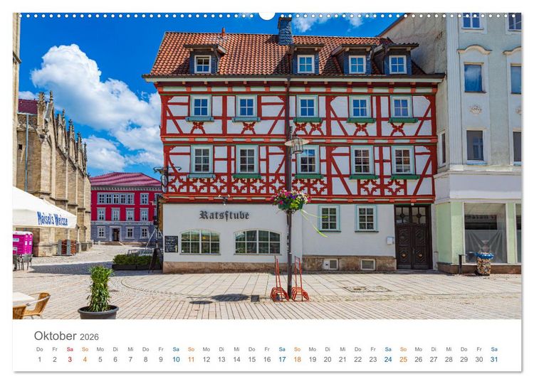 Produktbild: Meiningen - Th&uuml;ringische Theaterstadt (hochwertiger Premium Wandkalender 2026 DIN A2 quer), Kunstdruck in Hochglanz