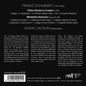 Produktbild: Schubert: Piano Sonata D. 959 - Moments musicaux D
