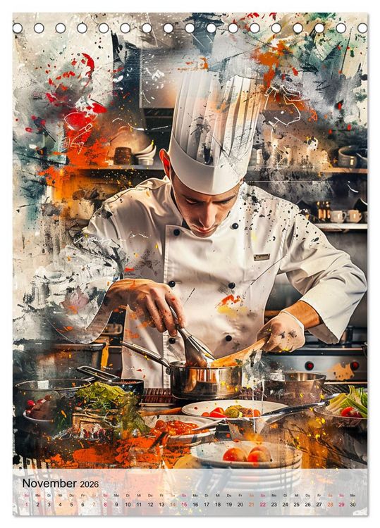Produktbild: Chef de Cuisine - Mein Traumberuf Koch (Tischkalender 2026 DIN A5 hoch), CALVENDO Monatskalender