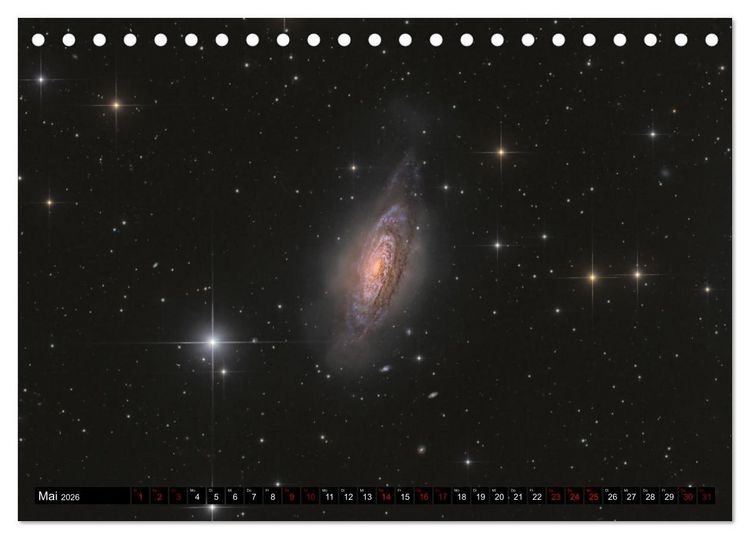 Produktbild: Galaxien im Universum (Tischkalender 2026 DIN A5 quer), CALVENDO Monatskalender