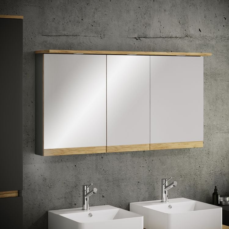 Produktbild: LED Bad Spiegelschrank Steckdose 59x110x23 Cosila