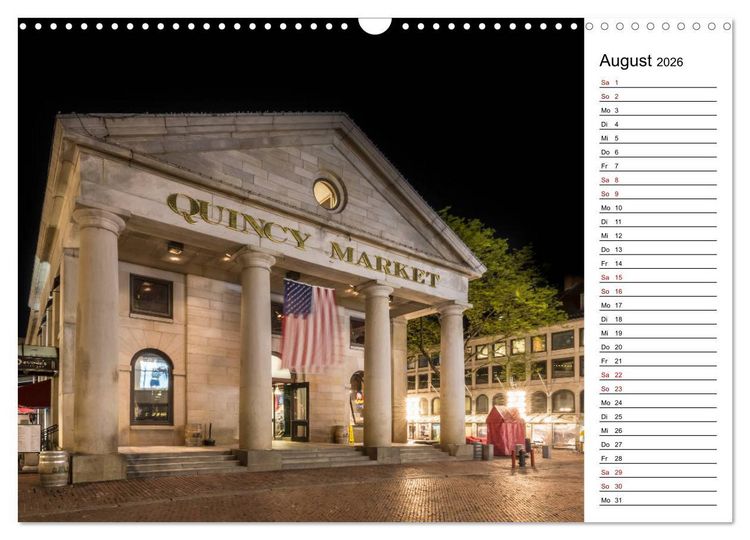 Produktbild: Stadtansichten aus Boston (Wandkalender 2026 DIN A3 quer), CALVENDO Monatskalender