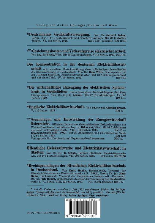 Produktbild: Unternehmungsform und Verkaufspolitik der Stromversorgung