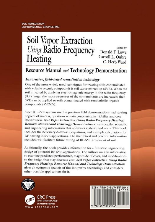 Produktbild: Soil Vapor Extraction Using Radio Frequency Heating
