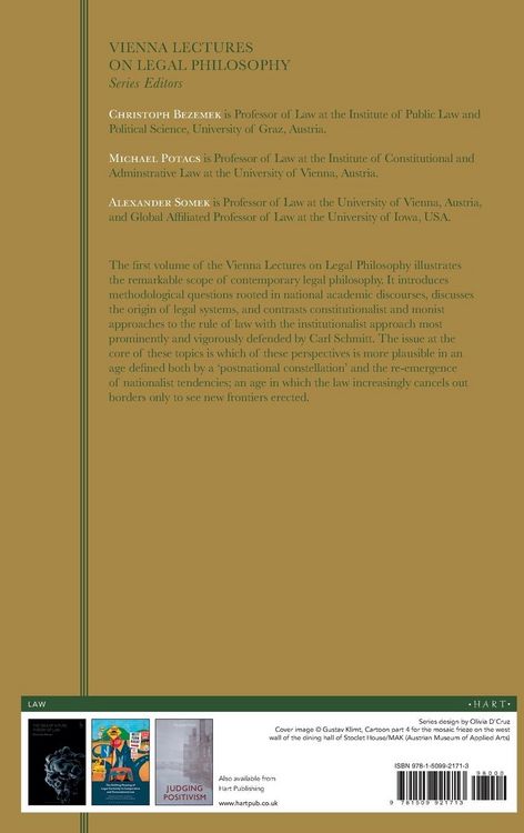 Produktbild: Vienna Lectures on Legal Philosophy, Volume 1