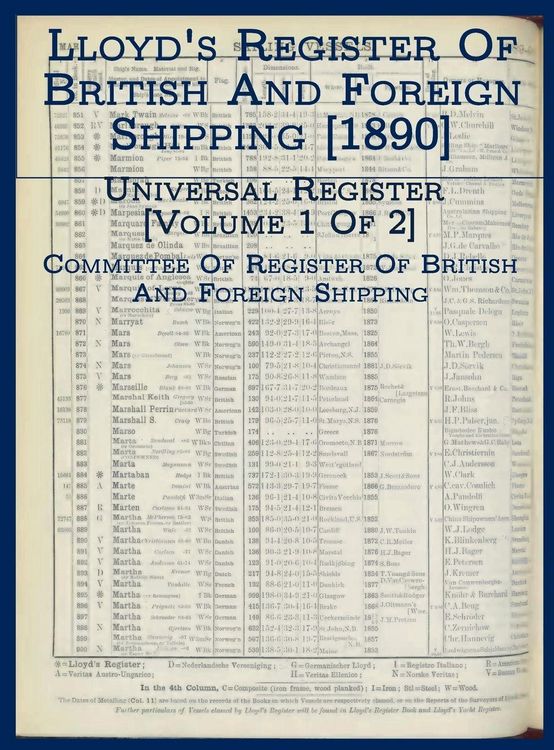 Produktbild: Lloyd's Register of British and Foreign Shipping [1890]