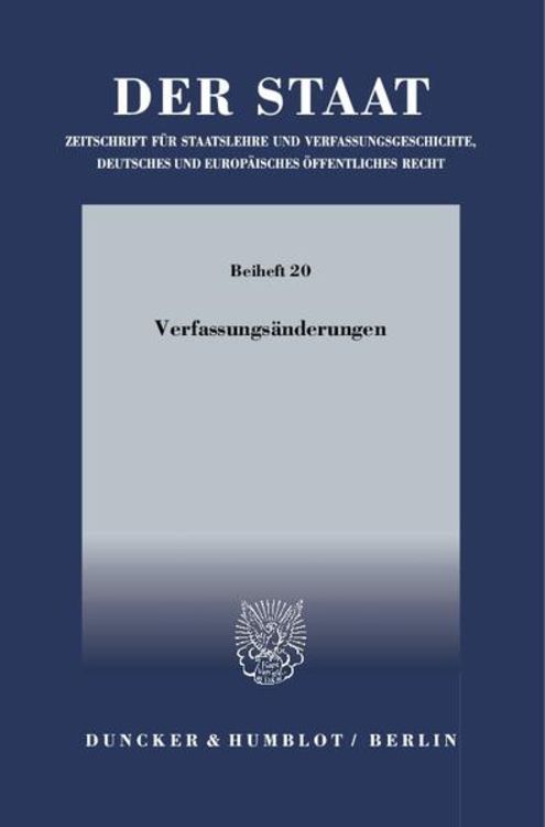 Produktbild: Verfassungs&auml;nderungen.