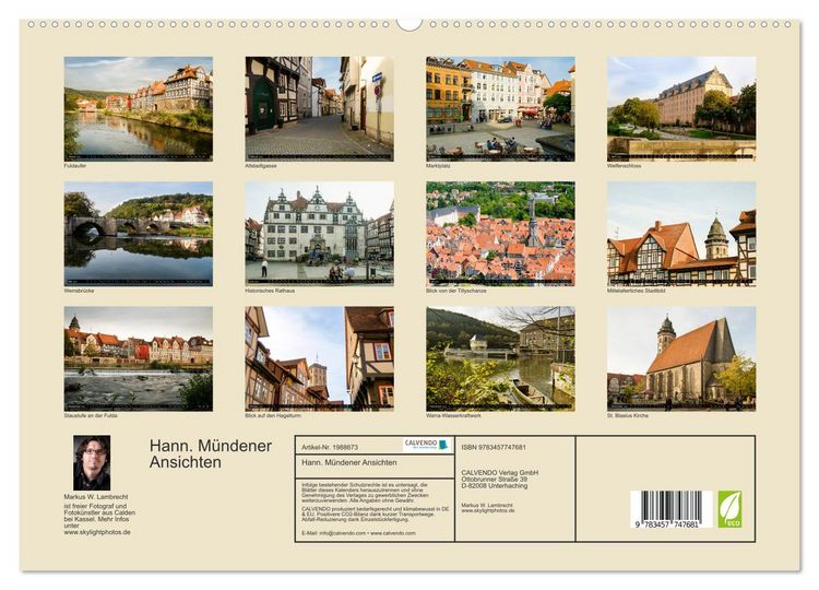 Produktbild: Hann. M&uuml;ndener Ansichten (hochwertiger Premium Wandkalender 2026 DIN A2 quer), Kunstdruck in Hochglanz