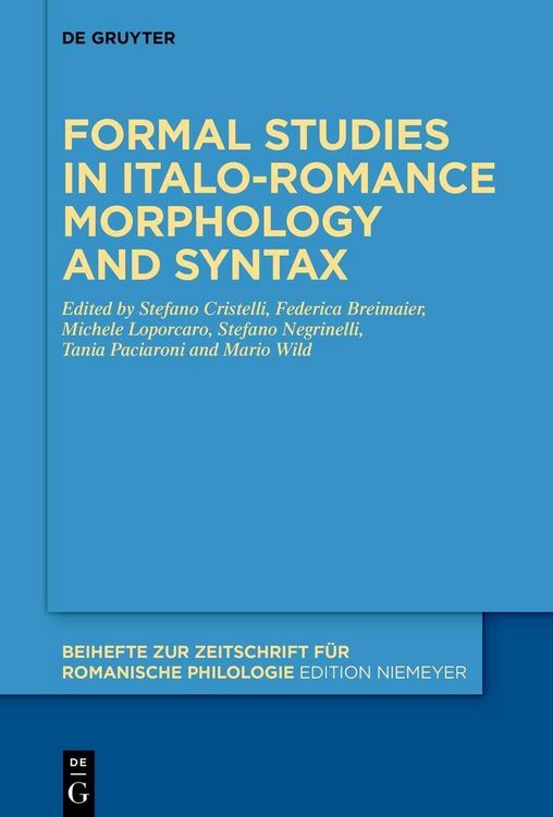 Produktbild: Formal studies in Italo-Romance morphology and syntax