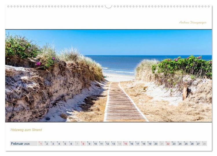 Produktbild: PANORAMA - Ostfriesische Inseln (Wandkalender 2026 DIN A2 quer), CALVENDO Monatskalender