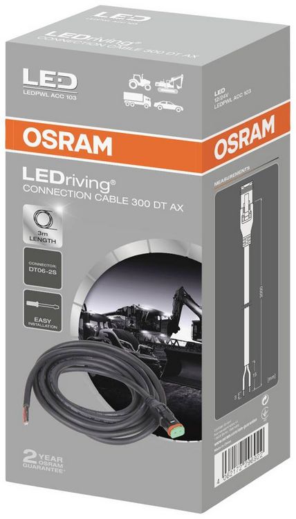 Produktbild: Osram Automotive Kabel LEDriving&reg; Connection Cable 300 DT AX LEDPWL ACC 103 (B x H x T) 30 x 0.5 x 3000 mm