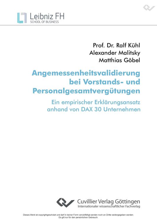 Produktbild: Angemessenheitsvalidierung bei Vorstands- und Personalgesamtverg&uuml;tungen
