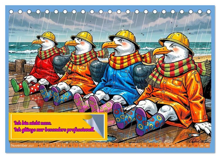Produktbild: Lustige M&ouml;wen von der K&uuml;ste (Tischkalender 2027 DIN A5 quer), CALVENDO Monatskalender