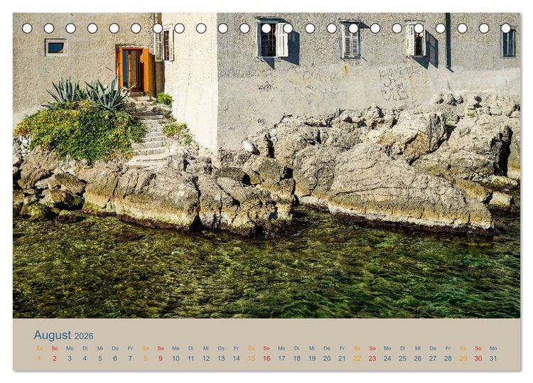 Produktbild: Kroatische Inseln - Mit dem Motorsegler unterwegs in der Kvarner Bucht (Tischkalender 2026 DIN A5 quer), CALVENDO Monatskalender