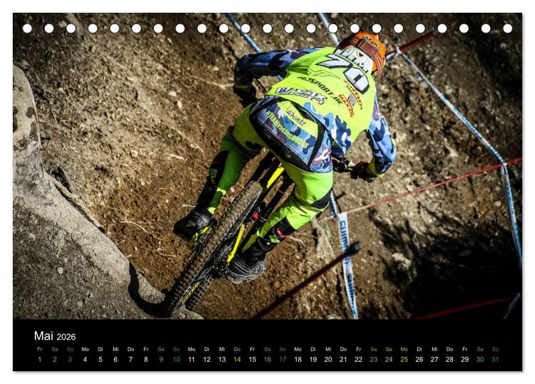 Produktbild: Downhill Racing 2026 (Tischkalender 2026 DIN A5 quer), CALVENDO Monatskalender