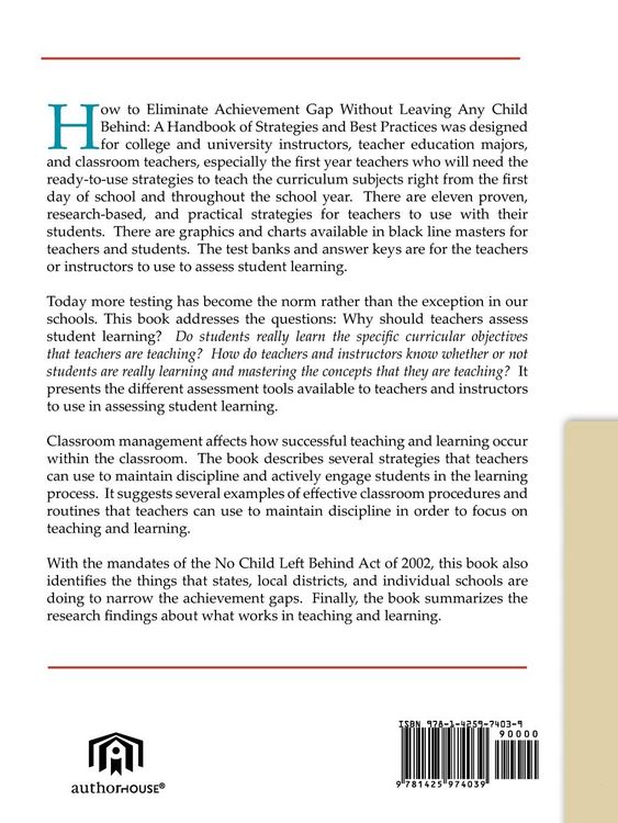 Produktbild: How to Eliminate Achievement Gap Without Leaving Any Child Behind