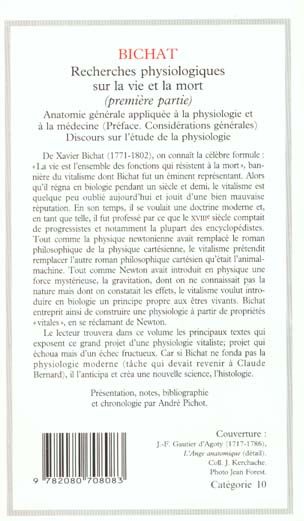 Produktbild: Recherches physiologiques sur la vie et la mort. 1re partie