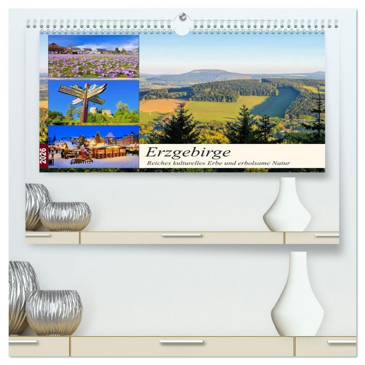 Produktbild: Erzgebirge - Reiches kulturelles Erbe und erholsame Natur (hochwertiger Premium Wandkalender 2026 DIN A2 quer), Kunstdruck in Hochglanz