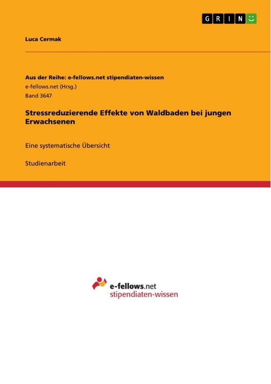 Produktbild: Stressreduzierende Effekte von Waldbaden bei jungen Erwachsenen