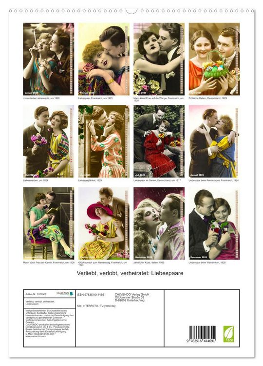 Produktbild: Verliebt, verlobt, verheiratet: Liebespaare (Wandkalender 2026 DIN A2 hoch), CALVENDO Monatskalender