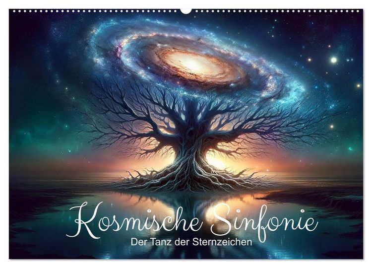 Produktbild: Kosmische Sinfonie: Der Tanz der Sternzeichen (Wandkalender 2026 DIN A2 quer), CALVENDO Monatskalender
