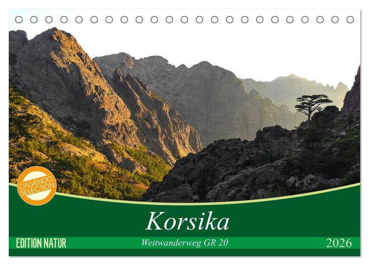 Produktbild: Korsika - Weitwanderweg GR 20 (Tischkalender 2026 DIN A5 quer), CALVENDO Monatskalender