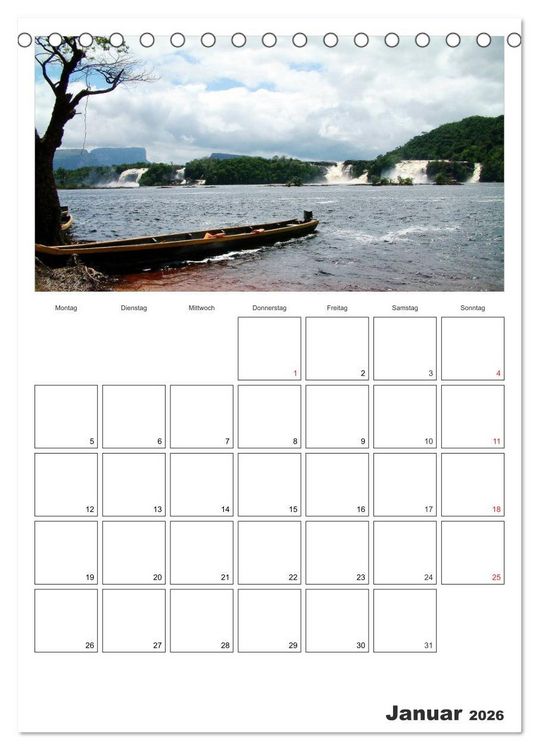 Produktbild: Venezuela - Land der Kontraste (Tischkalender 2026 DIN A5 hoch), CALVENDO Monatskalender
