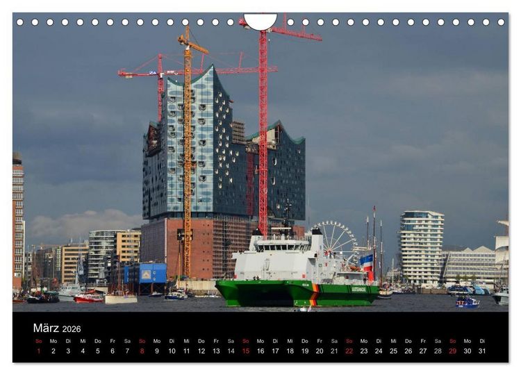 Produktbild: Auslaufparade des Hamburger Hafengeburtstages (Wandkalender 2026 DIN A4 quer), CALVENDO Monatskalender
