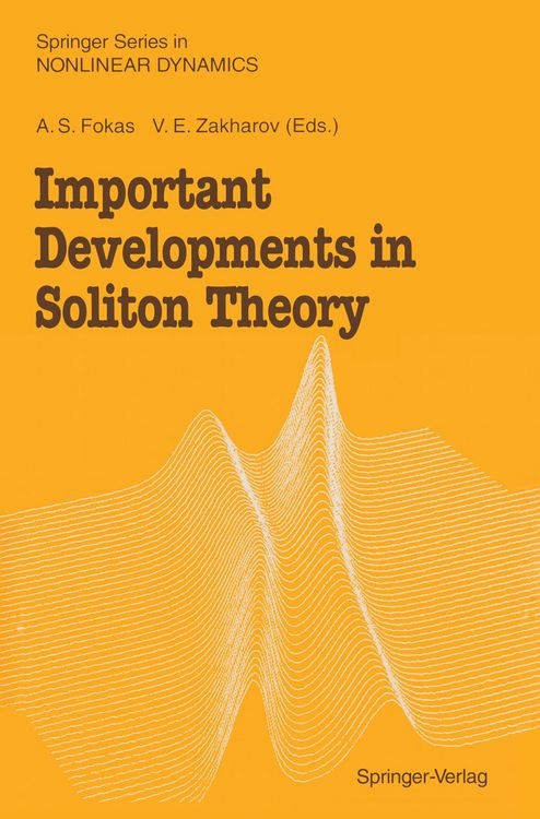 Produktbild: Important Developments in Soliton Theory