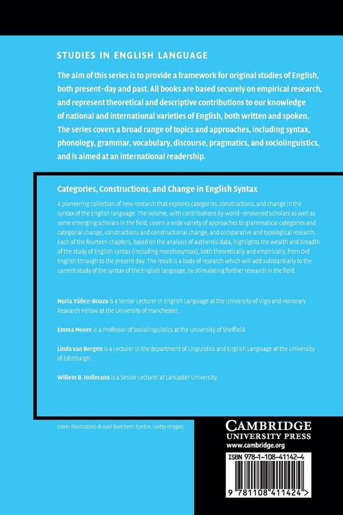 Produktbild: Categories, Constructions, and Change in English Syntax